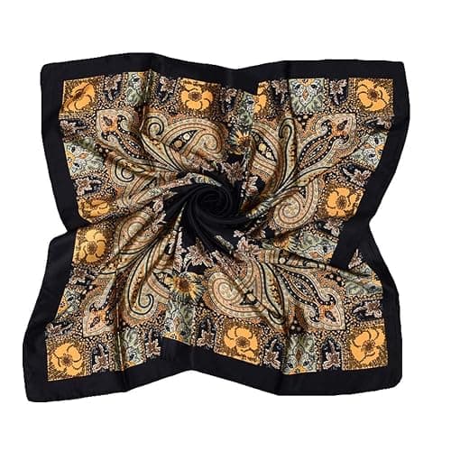 upeilxd 4Pcs Silk Head Scarves for Women Satin Hair Scarf 35”Large Square Bandana Silk Like Neck Scarf Shawl thumbnail 2