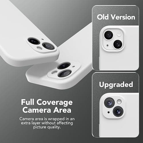 SuydanBox Magnetic for iPhone 14 Case, Compatible with MagSafe, [Full Camera Protection][Screen Protector] Silicone Shockproof Protective Phone Case for iPhone 14 6.1 inch, White thumbnail 4