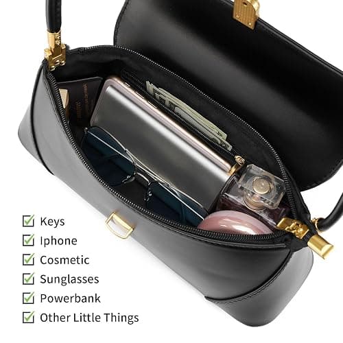 WEIMZC Shoulder Bag for Women Vintage Purse Fashion Classic Vegan Leather Clutch Tote Retro Handbag with Buckle Closure thumbnail 3