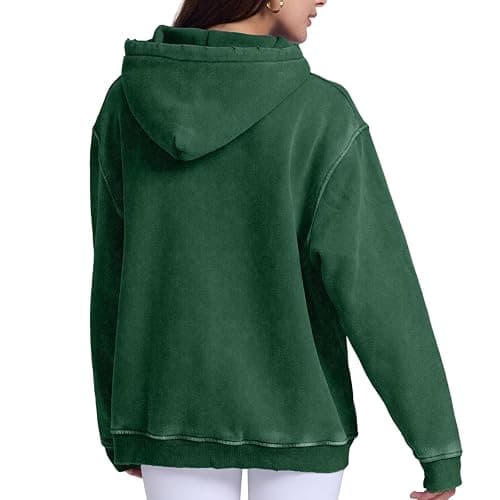 FAIABLE Womens Oversized Acid Wash Hoodie Unisex Heavyweight Cotton Hoodies Fleece Vintage Washed Sweatshirt Women Men thumbnail 4