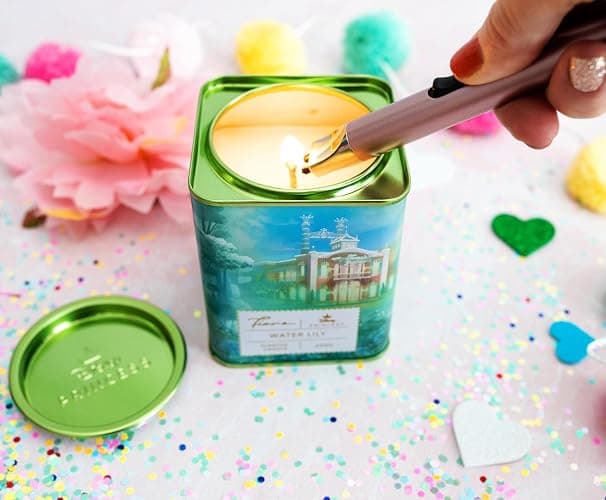 Disney Princess Home Collection Tiana 11-Ounce Scented Tea Tin Candle with Water Lily Aromatic Fragrance | 28-Hour Burn Time | Home Decor Housewarming Essentials, Cute Gifts and Collectibles thumbnail 4