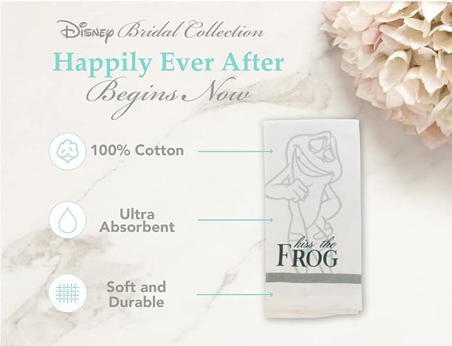 Best Brands Disney Princess 100% Cotton Kitchen Towels, 2pk-Soft & Absorbent Decorative Towels Perfect for Drying Dishes Hands-Machine Washable Towel Set, 16 x 26 inches - and the Frog thumbnail 5