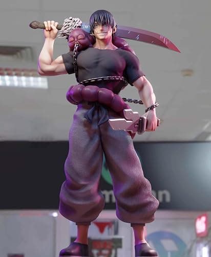 MABAIUDE Fushiguro Toji Figure Statue JJK Figure Model, 22cm Standing Pose Anime Action Figures JJK Fushiguro Toji Statue Handmade Collectible Desktop Decoration Gifts for Fans thumbnail 4