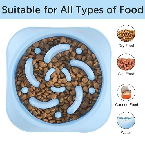 MateeyLife Slow Feeder Dog Bowls 2PCS, Anti-Choking Puzzle Dog Food Bowls, Anti-Slip Interactive Feeding Slow Down Eating, Bloat Stop Maze Dishes for Medium Breeds thumbnail 6