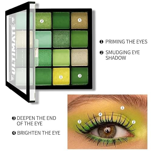 Boobeen Colorful Eyeshadow Palette Makeup-16 Colors, Matte and Glitter Eyeshadow, Bright Eyeshadow palettes, Blendable, Easy to Build Dramatic Glamour Looks thumbnail 4