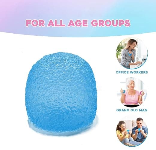 Gumdrop Squishy- Stress Balls for Kids and Adults, Super Solid Squeeze Ball, Sensory for Stress Relief, Focus, and Fun, Stretchy Squeeze Stress Relief Balls for Anxiety (Blue+Pink) thumbnail 5
