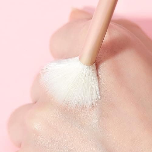 Jessup Eyeshadow Brushes 15pcs, Natural Eye Brush Set for Eyeshadow Blending Concealer Eyebrow Eyeliner, Blushing Bride T294 thumbnail 9