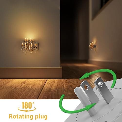 L LOHAS LED Night Lights Plug into Wall,Crystal Chandelier Candle Nightlight with Dusk to Dawn Sensor,Brightness Adjustable,3000K Soft White,Rotatable Plug Addtion for Home Decor,Hallway,Bathroom thumbnail 4