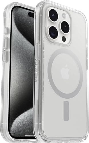 OtterBox iPhone 15 Pro (Only) Symmetry Series Clear Case - (Clear), Snaps to MagSafe, Ultra-Sleek, Raised Edges Protect Camera & Screen - Image 1