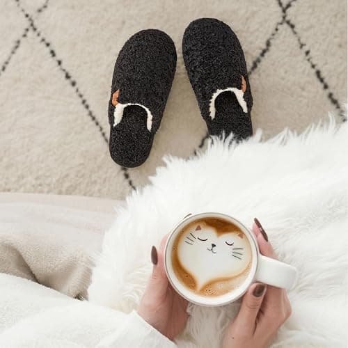 EverFoams Women's Fuzzy Slip-on Slippers Warm Cozy Soft Lightweight Memory Foam Indoor House Shoes thumbnail 8