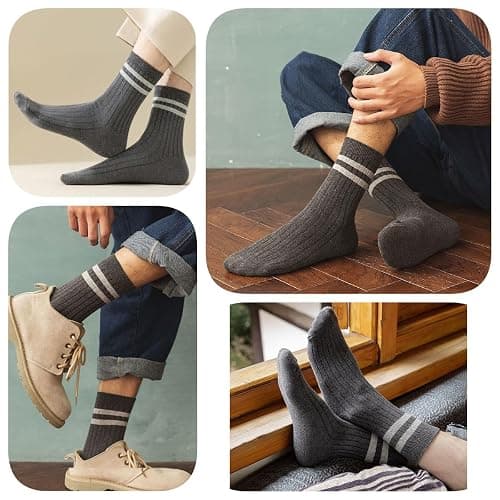 Mens Athletic Cotton Socks Five Pack Ankle Sock thumbnail 7