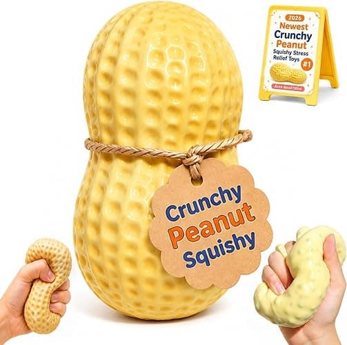 Crunchy Peanut Squishy ASMR Feel Slow Rising Squishies Stress Ball | Squeeze Stress Stick Squishies Slow Rising Squeeze Portable Calming Anxiety Relief Tool for Adults - Image 1