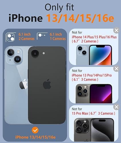 FNTCASE Coque pour iPhone 13 : iPhone 15 iPhone 14 iPhone 16e - Protection magnétique Militaire Contre Les Chutes - Coque de Protection Robuste et Durable résistante aux Chocs - 6,1" thumbnail 2