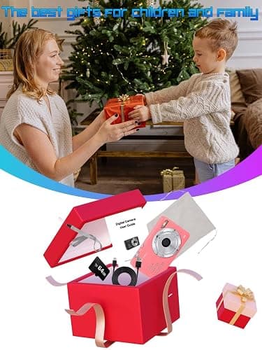 AIRSMIL Digital Camera 4K 64MP 18X Zoom Compact Vlogging Camera with 2.8 inch Screen, 64GB microSD Card 1500mAh Battery HD Digital Video Camera for Boys, Girls, Teens, and Beginners(4K Camera Pink) thumbnail 7