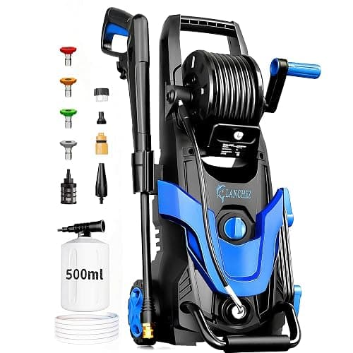 4800 MAX PSI P*ressure P*ower W*Asher, 4 N*ozzles and F*OAM C*annon P*ower Cleaner (Blue) - Image 1