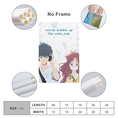GAUSKY Words Bubble Up Like Soda Pop Anime Poster Canvas Wall Art Posters For Room Aesthetic And Decor Poster For Bedroom Living Room Bathroom Kitchen Office Decor 12x18inch(30x45cm) Unframe-style - 12x18inch(30x45cm) - Unframe-style thumbnail 2