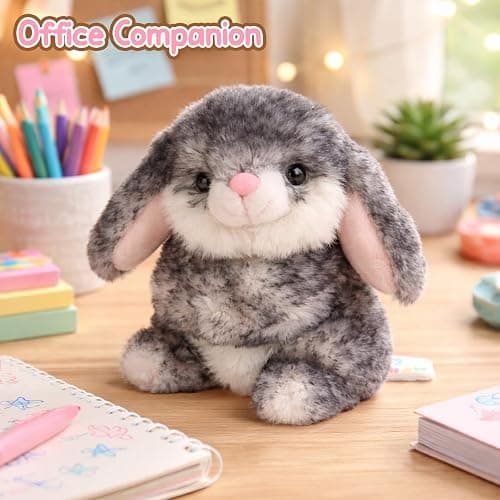 Mushymallow Sitting Bunny Stuffed Animal Soft Rabbit Plush Toy, Blue | 6" Adorable Plush Toy Pocket-Sized Stuffed Bunny for Boys Girls Kids Adults Desk Decor Birthday Christmas Gift thumbnail 4