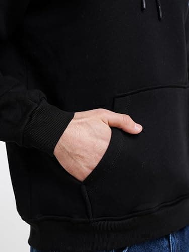 LINMYZAI Men's Fleece Hoodie Pullover Long Sleeve Hooded Sweatshirt Drawstring Kangaroo Pocket Athletic Hoodies thumbnail 6