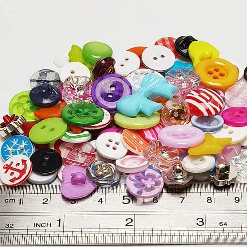 Chenkou Craft Random 100pcs Plastic Buttons Small DIY Sewing Craft Accessory (Mix) (Mix) thumbnail 3