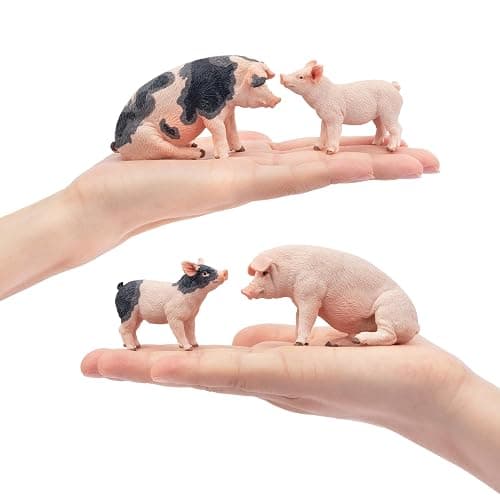 Toymany 8PCS Realistic Pig Figurines Set, Plastic Pig Figures Farm Animals Toys, Birthday Christmas Toy Gift for Kids Toddlers thumbnail 6