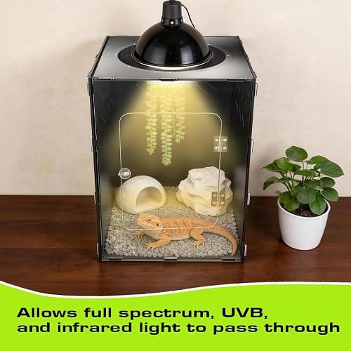 25 Gallon Reptile Tank Enclosure,16x16x24 Reptile Terrarium Acrylic Front Opening with Metal Translucent Mesh Top for Crested Gecko Lizards, Snakes, Chameleon thumbnail 5
