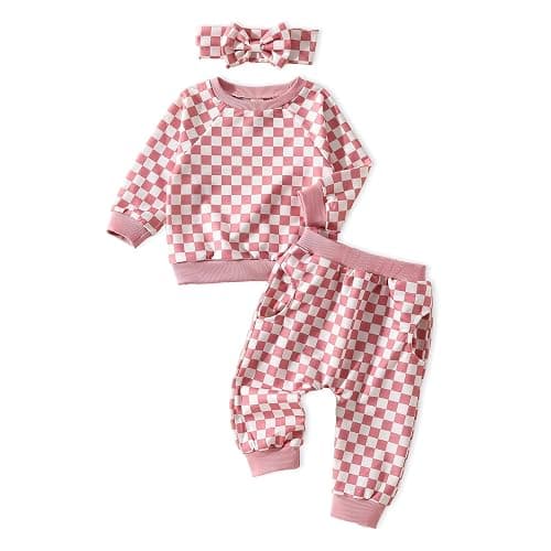 Bellcoco Baby Girl Clothes 0-24 Months Long Sleeve Sweatshirt Tops Pockets Pants Outfits Toddler Clothes Set - Image 1