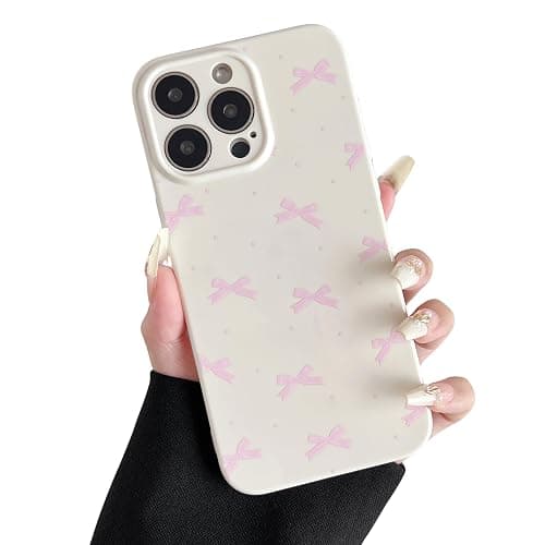 ZTOFERA Hülle für iPhone 13 Pro, Niedliche Coole Band Schleife Weiches Silikon Handyhülle, Schlank Leichte Stoßfest Bumper Schutzhülle für iPhone 13 Pro 6,1"- Beige - Image 1