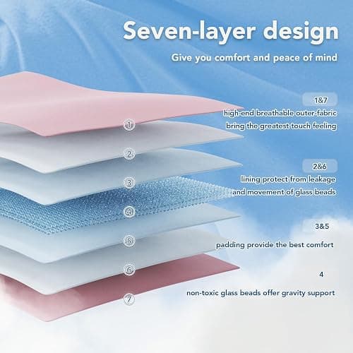 Topcee Weighted Blanket for Adults (20 lbs, 60" x 80") Queen Size Soft Cooling Heavy Blanket Sleeping, Apply to 190-210 lbs Body, Thick Breathable Blanket with Glass Bead, Easy Care thumbnail 6