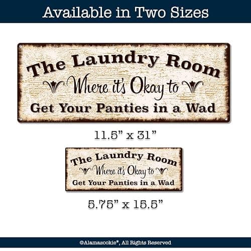 METAL SIGN, NOT A RUG - The Laundry Room, Where it’s Okay to Get Your Panties in a Wad, 5.75 x 15.5 Inch Aluminum Sign, Funny Wash Room, Laundromat, Housewarming, Gifts & Decor 0616-RK3004 thumbnail 2