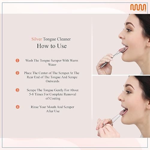 MasterMedi Tongue Scraper with Multicolor Cases (2 Pack), 100% Stainless Steel, Reduce Bad Breath, Easy to Use Tongue Scraper for Adults, Tongue Cleaner for Oral Care & Hygiene thumbnail 6