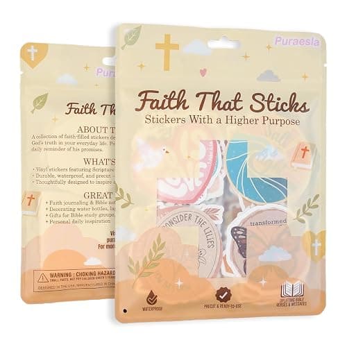 Puraesla 225 PCS Christian Bible Verse Stickers – Inspirational Journaling & Study Stickers for Water Bottles, Laptops, Notebooks & Scrapbooking – Waterproof thumbnail 4