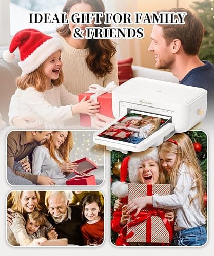 iDPRT 4x6 Photo Printer - 108 Sheets & 2 Ribbon, Instant Picture Printer for iPhone, Android - Thermal Dye Sublimation, WI-Fi Connnecting, Color Photo Printers for Home Use thumbnail 7