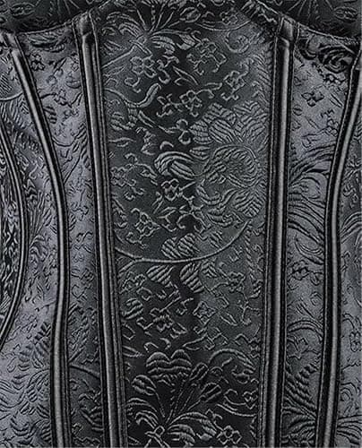 ADELCE Women's Lace up Gothic Jacquard Shoulder Straps Tank Overbust Shaper Corset Bustiers Top thumbnail 4