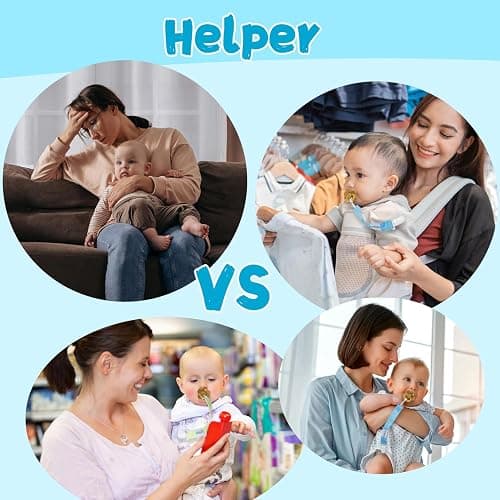 babygoal Ocean Blue Pacifier Clips, 6 Pack Binky Paci Holder Clips Leashes Fits for Most Pacifiers and Binkies 6PS12 thumbnail 5