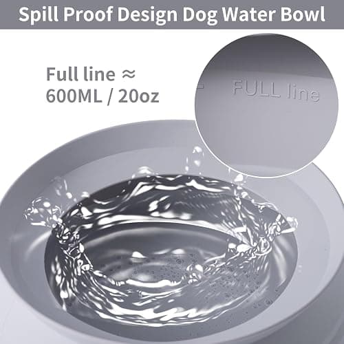 SLSON Spill Proof Dog Water Bowl for Cars,Collapsible No Splash Dog Travel Bowls Integrated Molding Portable Pet Bowl for Vehicle Road Trip Truck,RV,SUV,Boat Accessories (Cold Grey) thumbnail 4