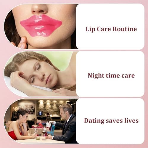 30PCS Moisturizing Lip Mask - Pink Lip Patches for Spa Daily Labial Masks Skincare Hydrating to Reduce Wrinkles Dryness Anti-wrinkle Lightens thumbnail 3