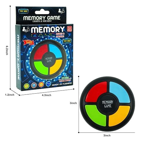 Gelabur Handheld Memory Games for Kids Ages 4-8, Light Up Electronic Toys, Car Travel Board Games for Kids,Birthday Gifts for 3-12 Year Old Boys thumbnail 3
