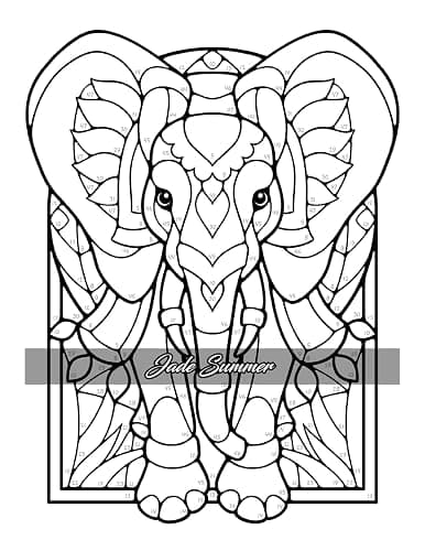 Color by Number Animals: Adult Coloring Book with Cats, Dogs, Birds, Butterflies, Horses, Sloths, and Many More for Stress Relief and Relaxation thumbnail 7