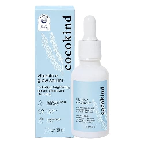 Cocokind Vitamin C Glow Serum, 1 Fl Oz | Brighten & Even Skin Tone and Texture, Hydrating Face Serum with Azelaic Acid and Sea Grape Caviar, Sensitive Skin Friendly - Image 1