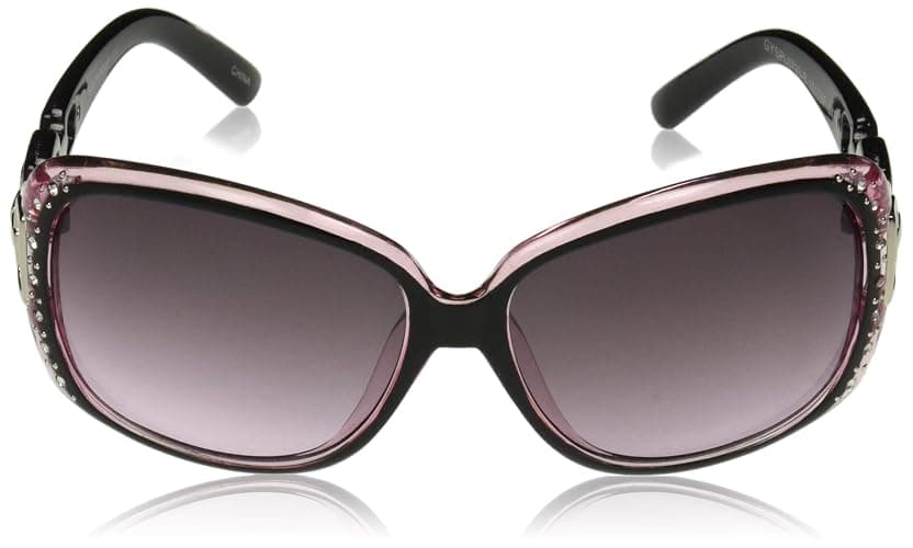 Southpole 1017SP Stylish Rhinestone UV Protective Rectangular Sunglasses for Women. Trendy Gifts for Women, 70 mm thumbnail 2