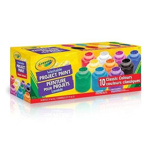Crayola 10 59ml Paint Jars Assorted Classic Colours Arts & Crafts - Image 1