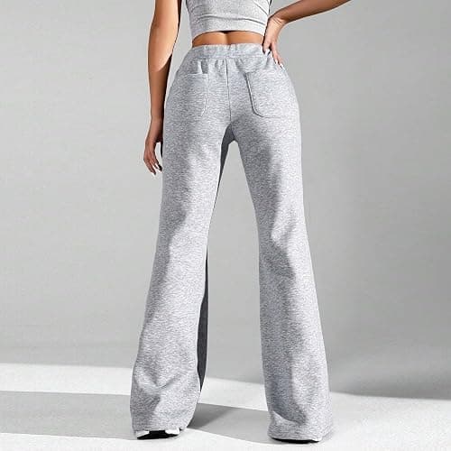 Godalithic Flare Wide Leg Sweatpants Women Drawstring High Waisted Joggers Baggy Casual 2025 Flowy Bell Bottom Yoga Pants thumbnail 3