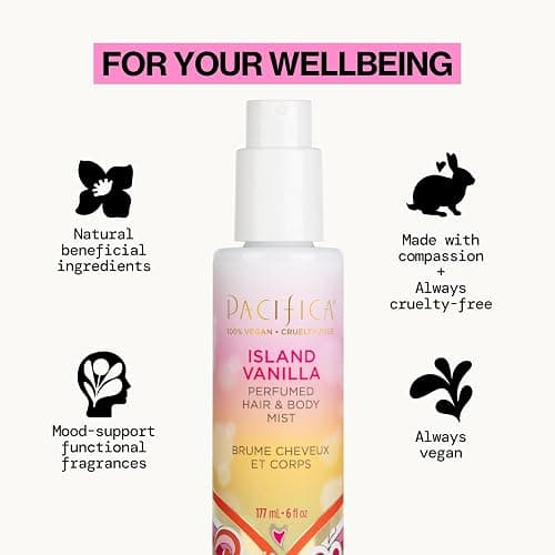 Pacifica Island Vanilla Hair Mist Perfume and Full Body Spray for Women - Fragrance Spray for A Mood-Lifting Experience, Paraben-Free, Clean Beauty No Alcohol, Vegan & Cruelty-Free, 6 oz oz thumbnail 4