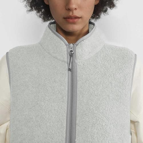 Hixiaohe Sherpa Fleece Vest for Women Trendy Warm Sleeveless Vests Jacket Lightweight Zip Coats with Pockets Fall Outerwear thumbnail 5