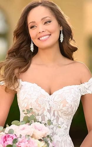 Mermaid Wedding Dresses for Bride Long Sleeve Beach Bride Dress with Train LW04 thumbnail 2