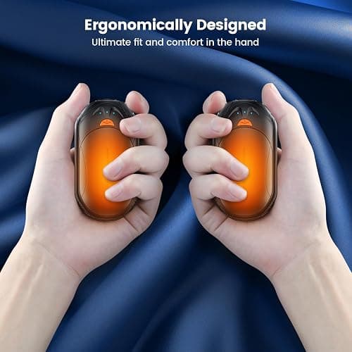 AI Hand Warmers Rechargeable 2 Pack,6000mAh Rechargeable Hand Warmer,20Hrs Long Heating Electric Hand Warmer,Portable Pocket Heater,Pocket Size Hand Warmer, Gifts for Christmas thumbnail 6