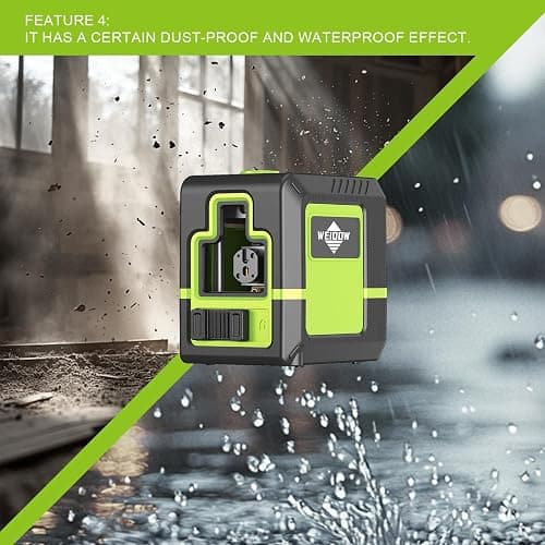 Laser Level with Tripod，Self Leveling Laser Level Green Line Laser Cross Line Laser Leveler Tool for Picture Hanging, Tile, Home Renovation thumbnail 6