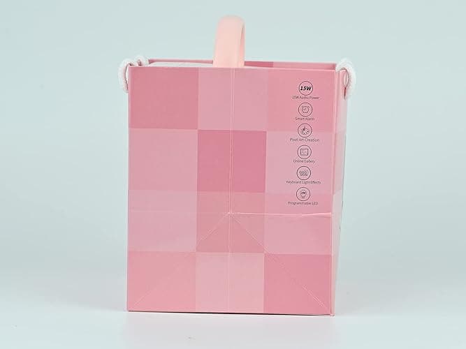 Divoom Ditoo Retro Pixel Art Game Bluetooth Speaker with 16X16 LED App Controlled Front Screen (Pink) - Pink thumbnail 9