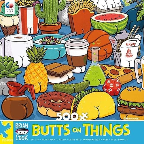 Ceaco - Brian Cook - Butts on Things - 500 Piece Jigsaw Puzzle thumbnail 3
