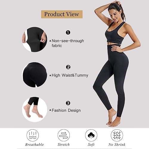 Diravo Fleece Lined Leggings Womens Fashion High Waist Tummy Control Leggings for Women Winter Warm thumbnail 4